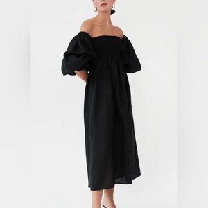 Sleeper NWT Atlanta Black Elegant LBD Shoulder Dress 100% Polyester-M